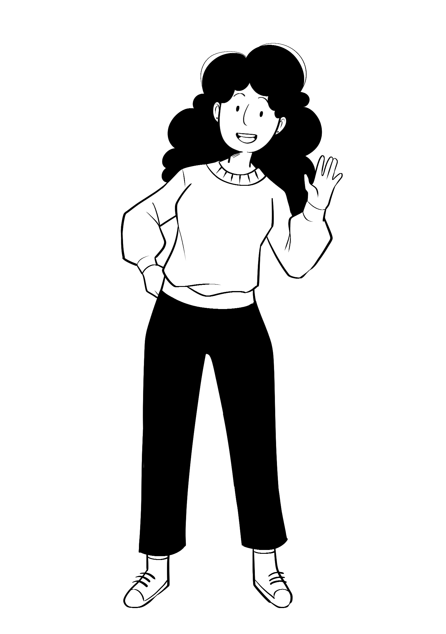 Betty waving